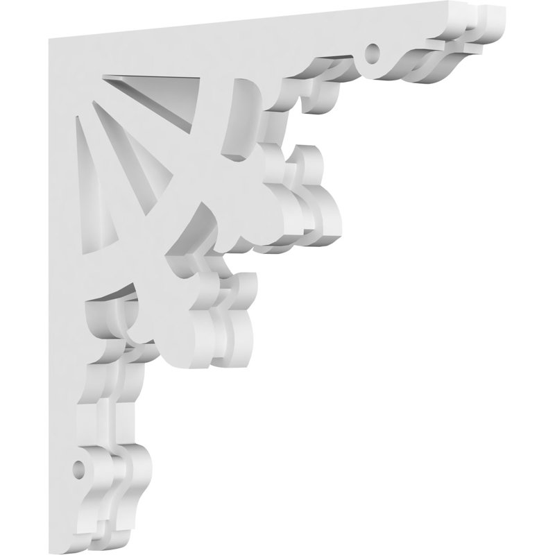 1 corbeau en PVC de qualité architecturale Riley l 7/8 po x P 12 po x H 12 po, H 12 po x l 12 po x P 1,875 po