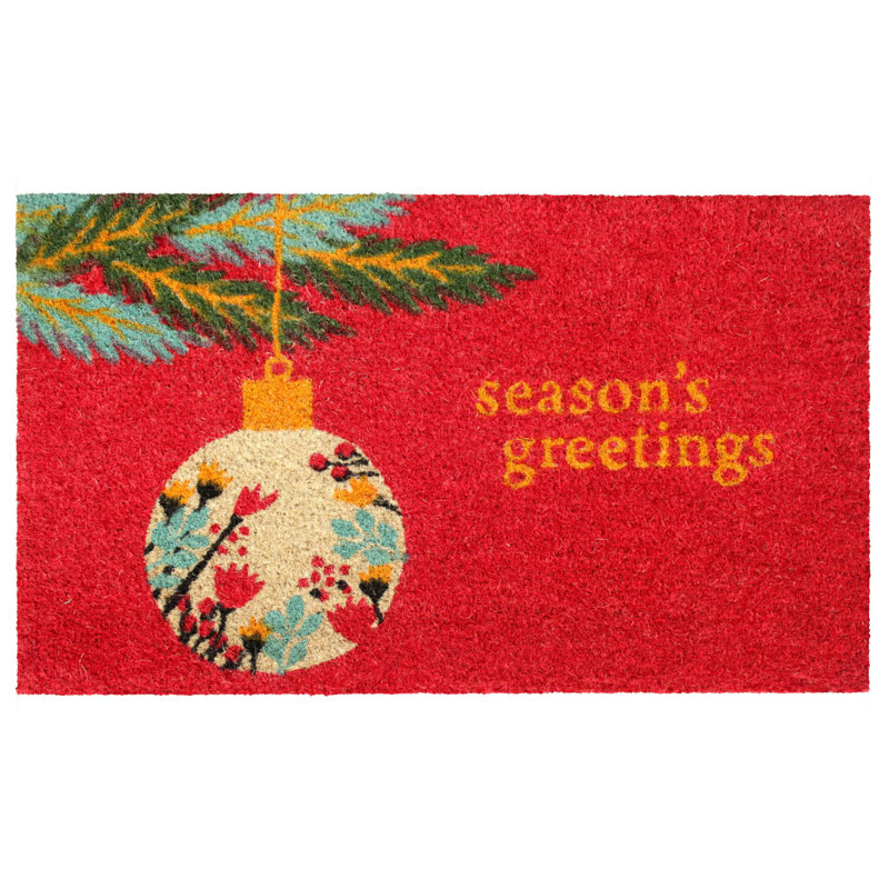 Tapis d'entrée antidérapant Hialmar Seasons Greetings