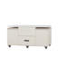 Table basse peu encombrante avec 4 tabourets - Table de salle à manger pliante de salon, rangement caché et 2 tiroirs modernes Flair jaune extensible et tiroirs, style gracieux