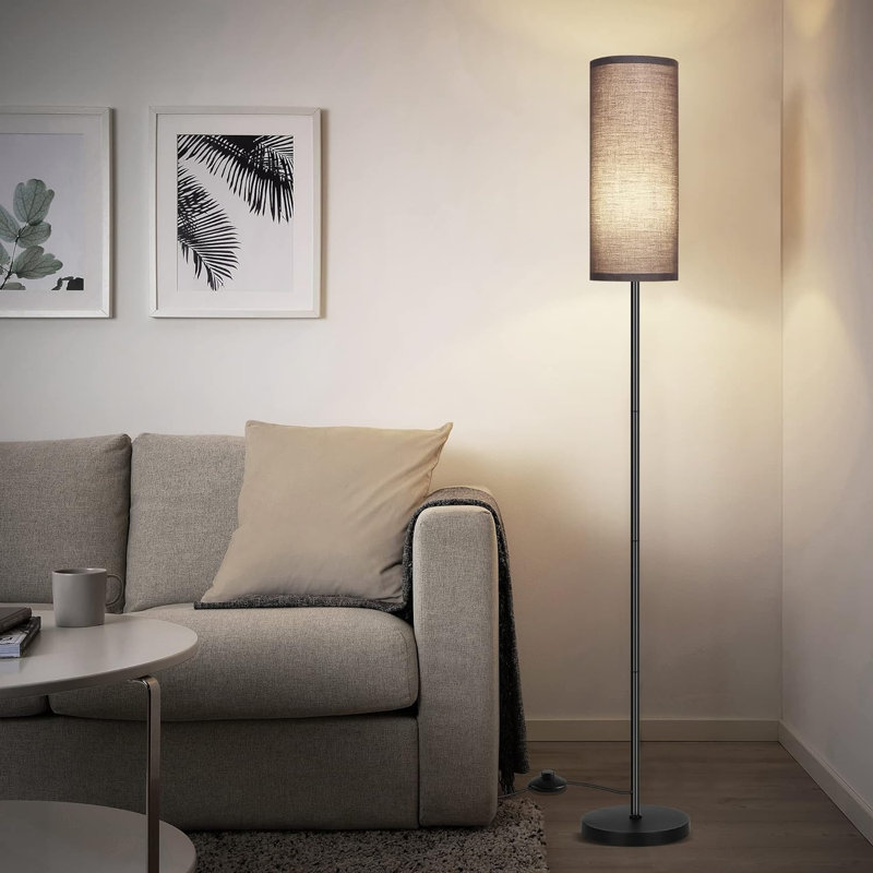 Lampe sur pied mate 61,5 po Imke, Gris