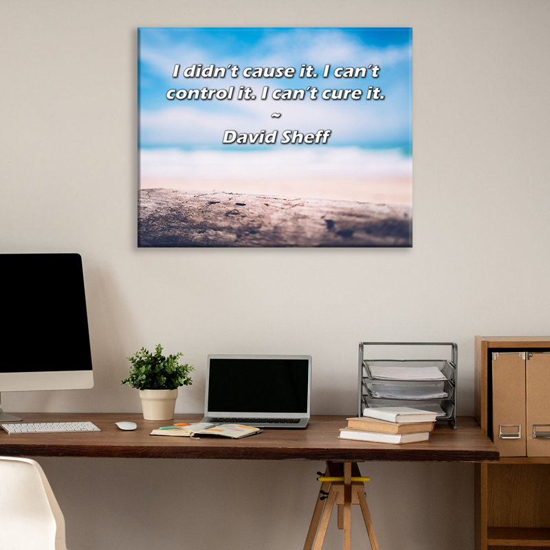 Dovecove Gallery Wrapped Canvas By David Sheff: "I didn’t cause it. I can’t control it. I can’t, 17" H x 24" W