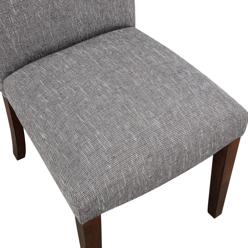 2 chaises de salle à manger gris Ashen - 2 coussins rembourrés de mousse pour le confort