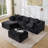 6-Piece Modular Compression Upholstered Boneless Sectional Sofa-1241001224-1235035267