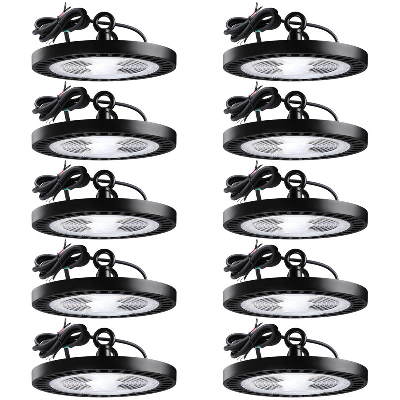 Lumière de 150W à DEL haute baie, 0-10V à intensité variable, lumière de garage UFO commerciale ultra-lumineuse, lumière du jour 5000K