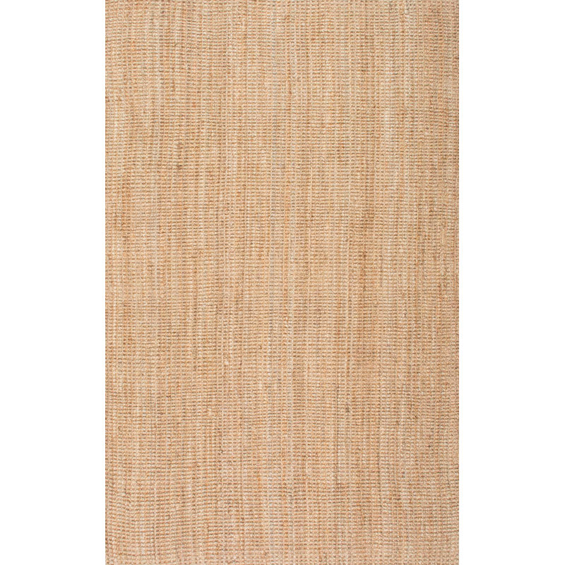 Solid Farmhouse Jute Area Rug, Rectangle 7'6" x 9'6"