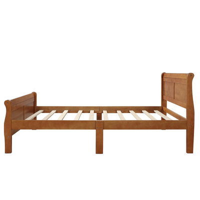 Lit plateforme avec base de lit en bois et lit-bateau