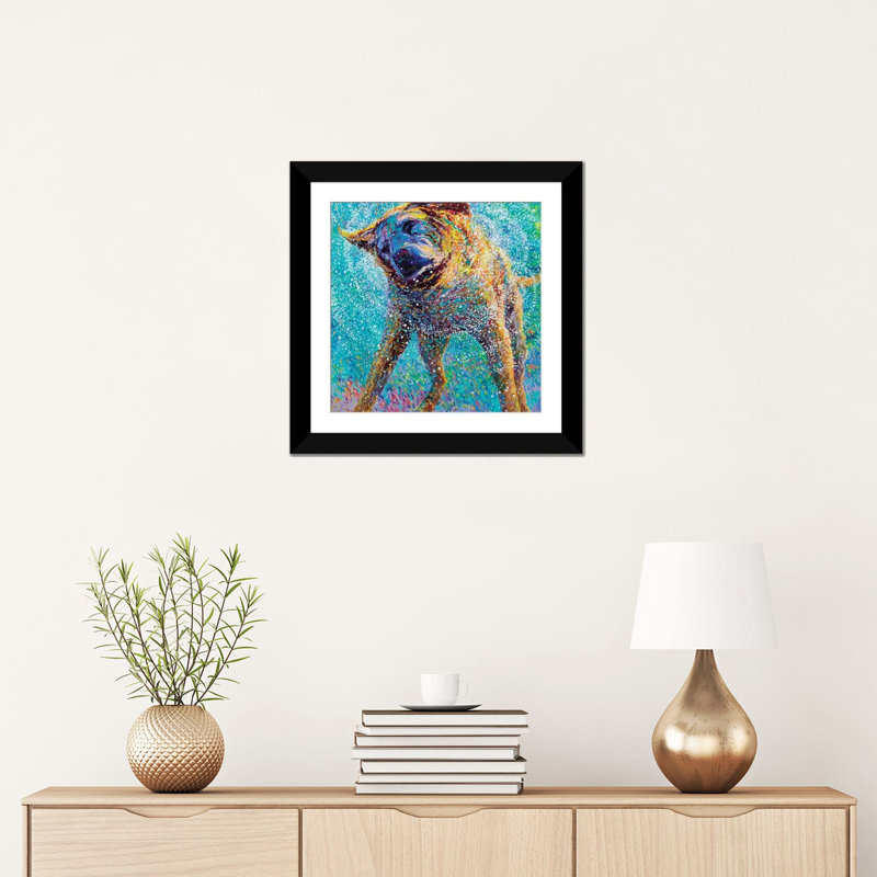 Iris Scott - reproduction sur toile, Papier d'art encadré noir, Blanc, H 24 po x l 24 po x P 1 po