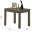 Élégant ensemble de tables basses 3 pièces et 1 table basse et 2 tables de bout gris foncé-1417557916