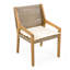 Fauteuil club d'extérieur en bois d'acacia et osier