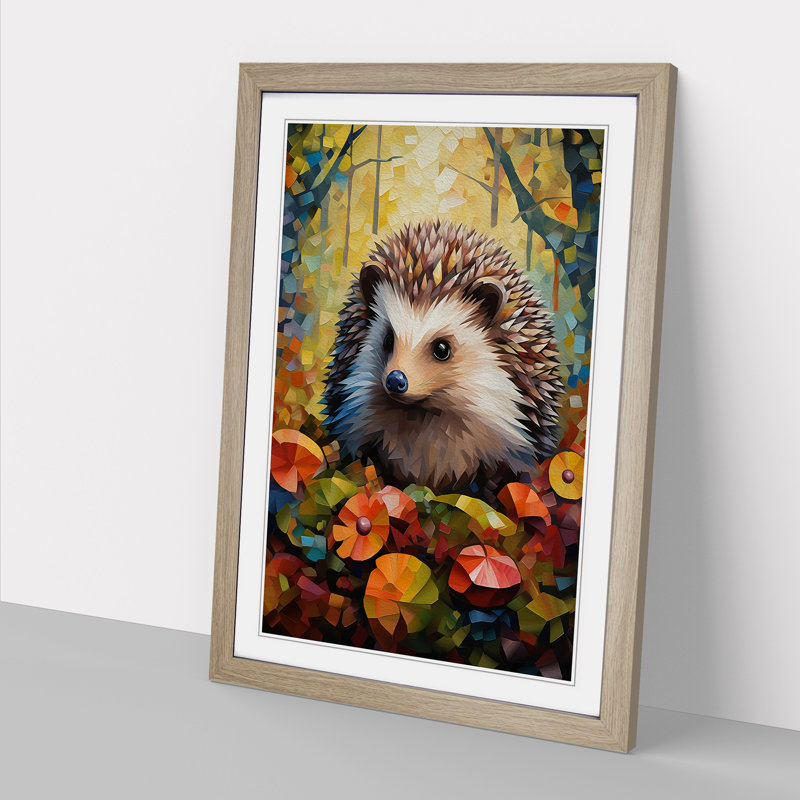 Hedgehog Cubism - Framed Print