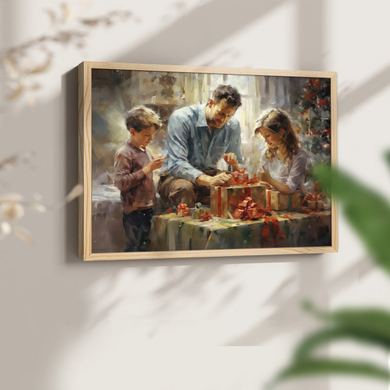 Chirstmas Art-CDXL - Reproduction encadrée - Restickable, H 8 po x l 10 po, Naturel