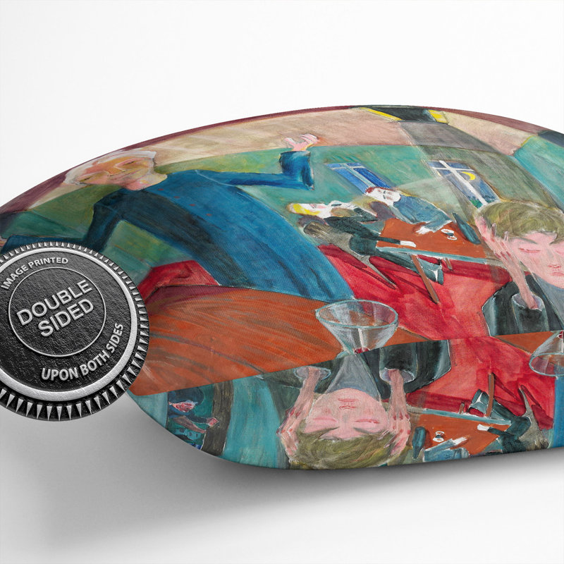 The Drinker Scatter Cushion, 40cm H x 40cm W x 15cm D, Dark Blue