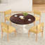Ensemble de 2 chaises d'appoint latérales pour salle à manger, siège rembourré en mélange de lin jaune classique, structure en bois massif avec base en croix, l 19,7 po x l 22 po x H 31,7 po