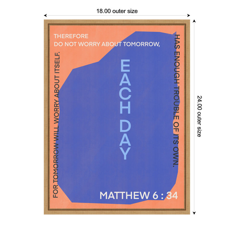 Reproduction d'art sur toile encadrée "Live Chaque Jour" par Little Dean