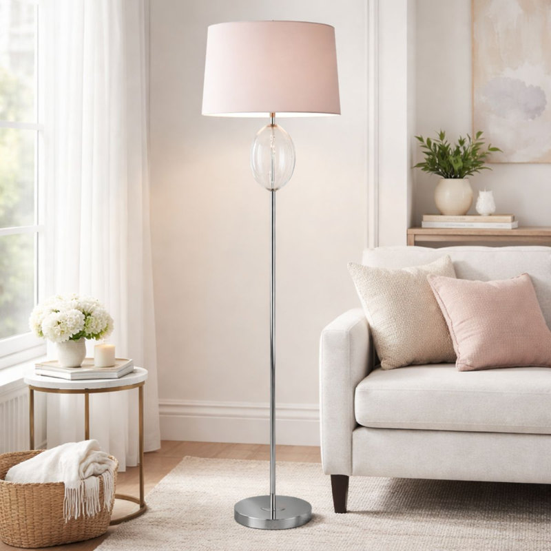 Altynai 149cm Polished Metal Traditional Floor Lamp