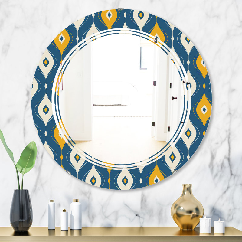 Miroir mural moderne, H 31,5 po x l 31,5 po, Triple C abstrait II