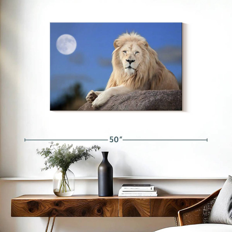 Brampt Lion Wild Cat, 24" H x 36" W