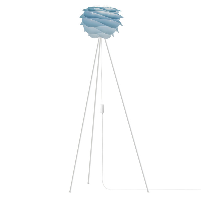 Lampe trépied bleue 51 po Bourdon, Blanc