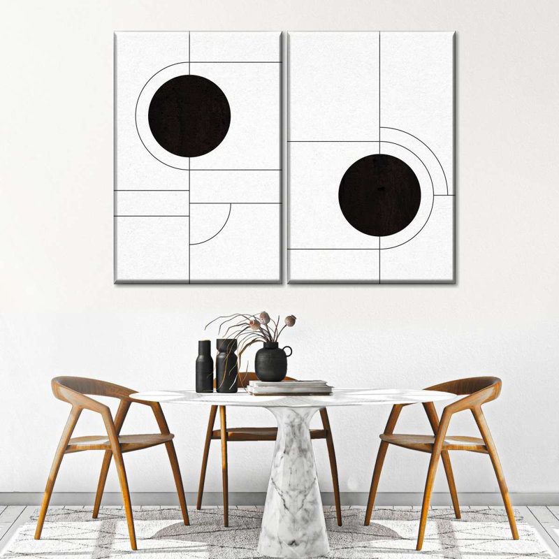 Matching Abstract Multi Piece Canvas Print, 36" H x 49" W x 1" D