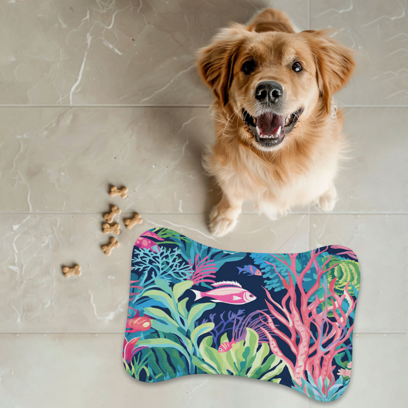 Élégant tapis de vie en forme d'os Marine Life - 1 pièce