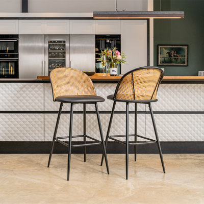 Mondale Upholstered Bar Stool with Steel Frame