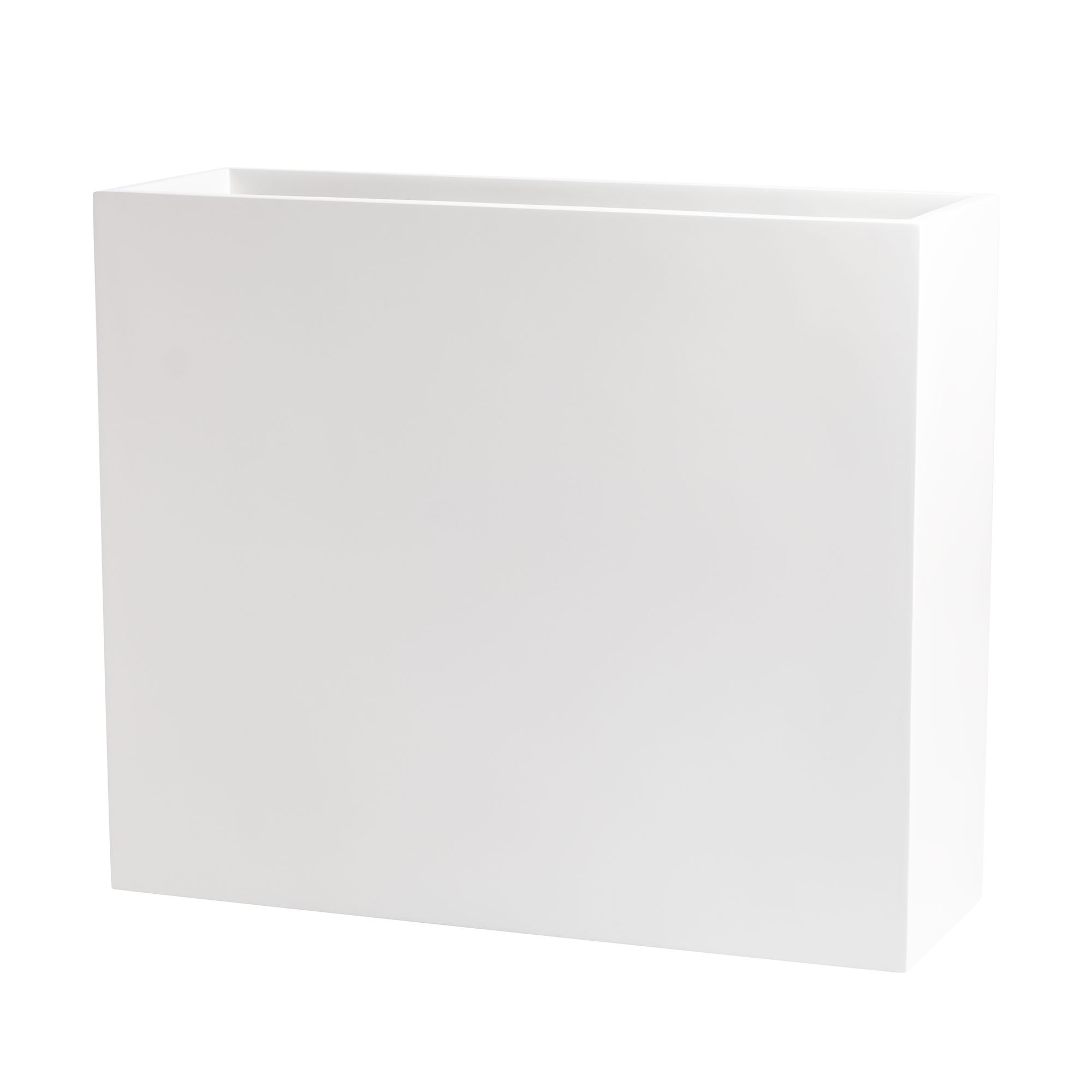 Connoisseur Handmade Planter Box, White, 30" H x 48" W x 12" D