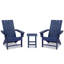 Chaise Adirondack Cathair en PEHD toutes saisons avec table (2 chaises et 1 table)-330328005