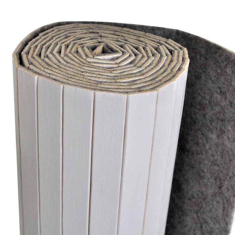 Cloison pliante en bambou / rotin Seese, Blanc, H 65 po x l 98,4 po