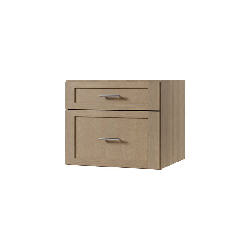 Meuble-lavabo mural simple flottant 24 po Disar, Chêne naturel