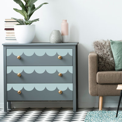 Tan Peel and Stick Scallop Border Decal