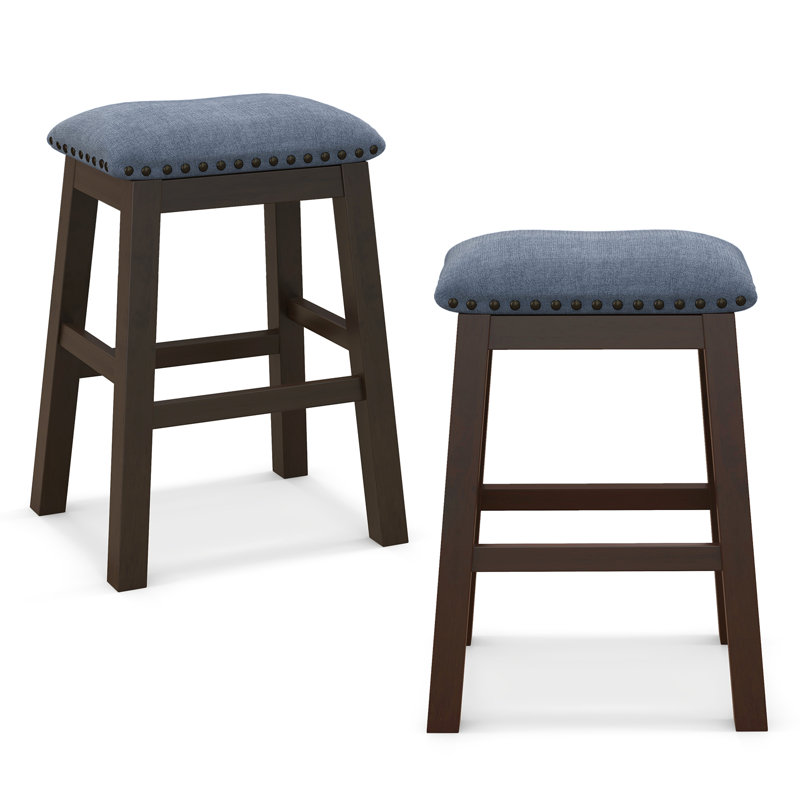 Alizey Counter Stool with Solid Wood Frame