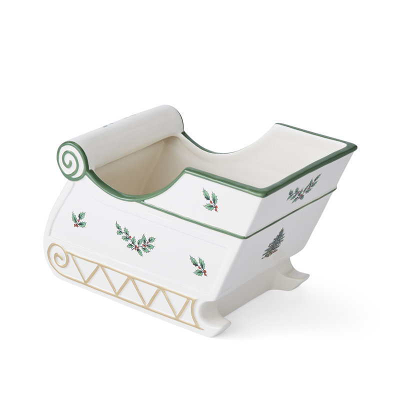 Spode Christmas Tree Figural Sleigh Centrepiece
