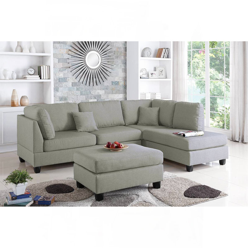 3-PC SECTIONAL In Gray