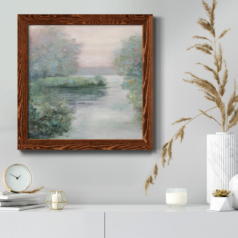 Coral Fantasy II - peinture sur toile encadrée, Érable encadré, H 31,5 po x l 31,5 po x P 1,5 po