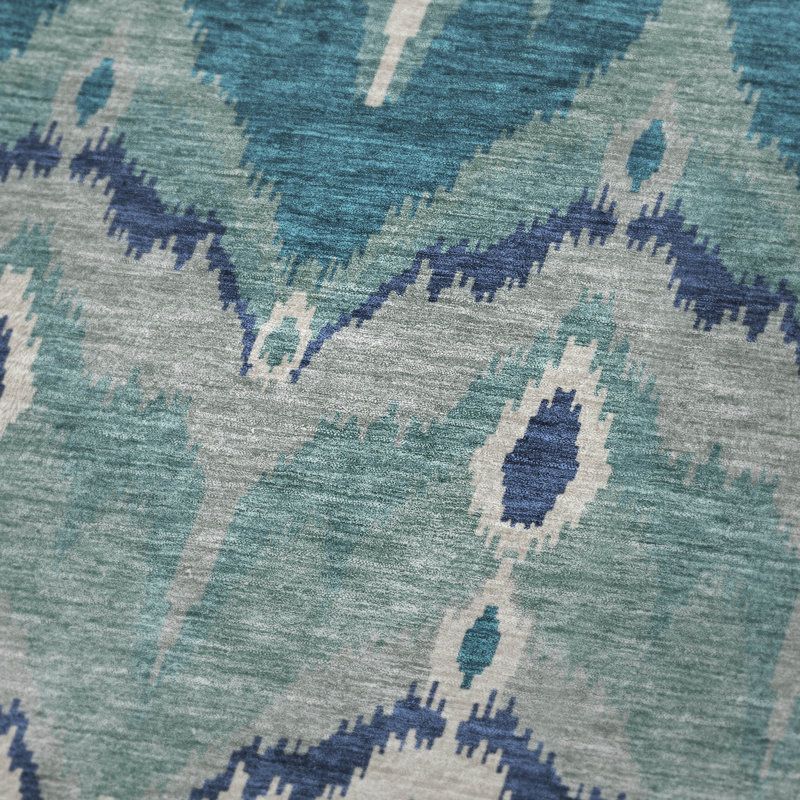 Jeté Addison Sherpa ASB743, Teal Ikat