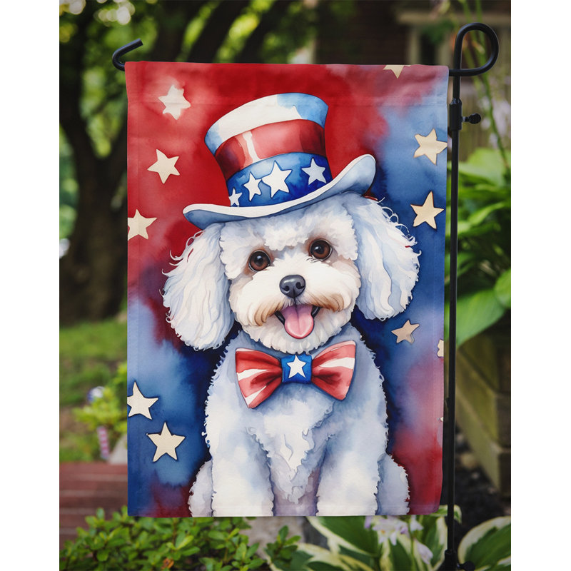 Drapeau patriotique du jardin américain, Bichon frisé