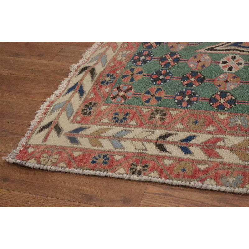 Tapis traditionnel rétro géométrique 4 x 7