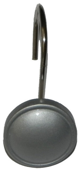 Crochets de rideau de douche en résine, Argent