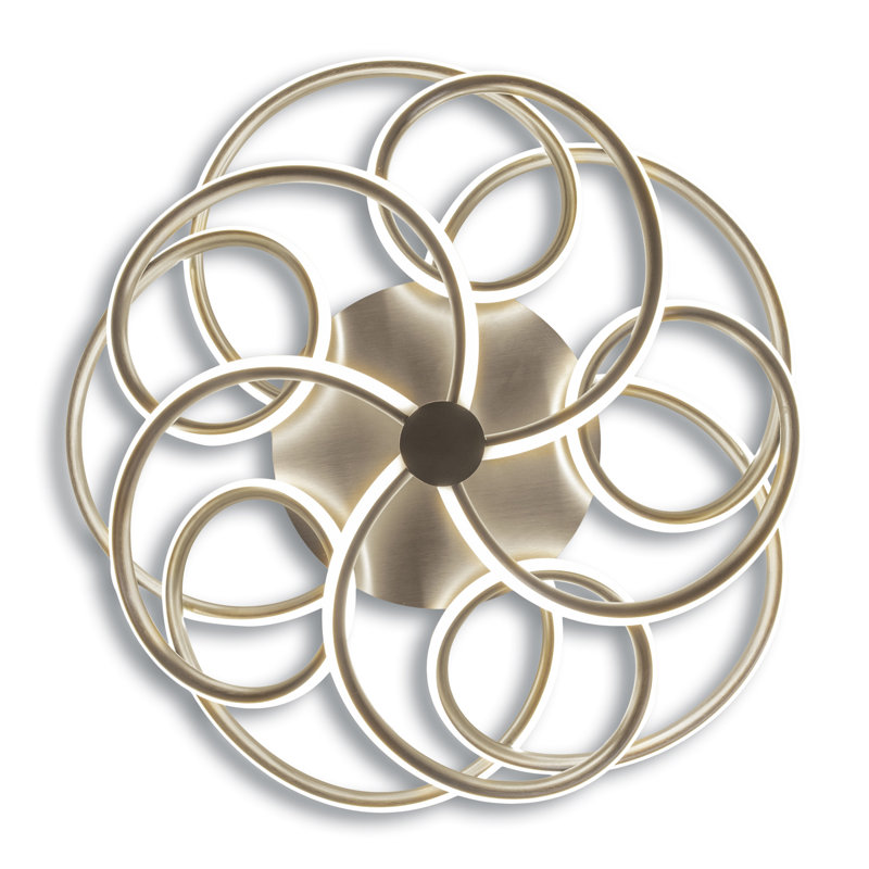 LED Semi Flush Mount, Satin