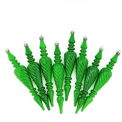 Ornement en forme de spirale de Noël vert incassable et transparent
