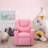 Roomy Kids' Recliner Chair with Cup Holder, Toddler Recliner With Push-Back Design, and Adjustable Footrest-89178679