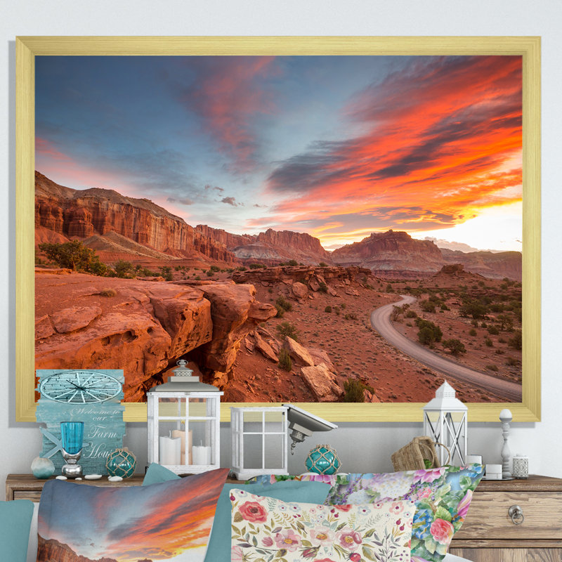 Bryce Canyon National Utak II sur impression sur toile, H 34 po x l 44 po x P 1,5 po, Encadrement doré