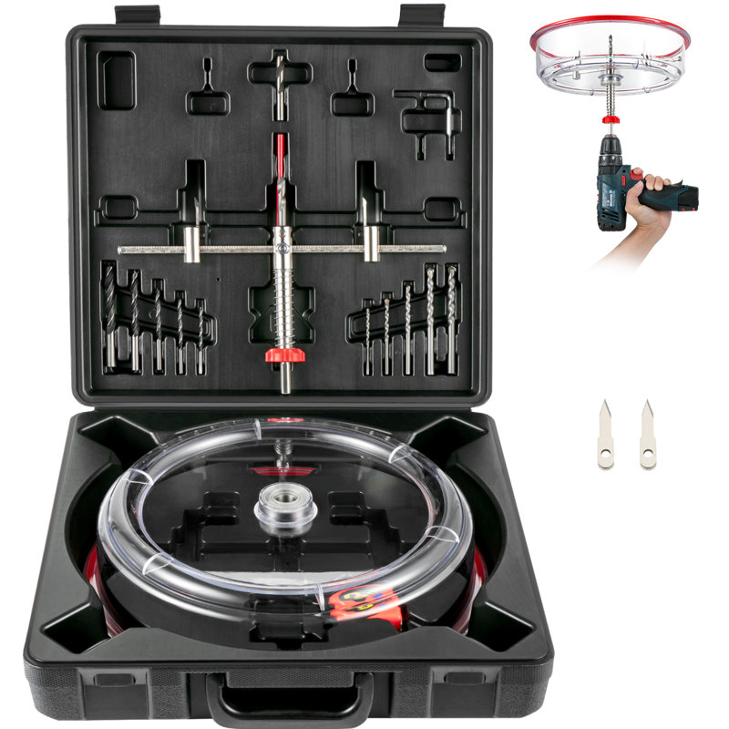 Trousse de coupe de scie à trou réglable, 1-5 / 8 "à 11-13 / 16" (40-300 mm), encastrée