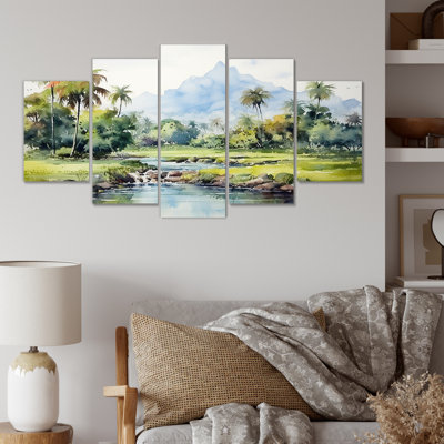 Paysage indonésien - art mural multiplex indonésien
