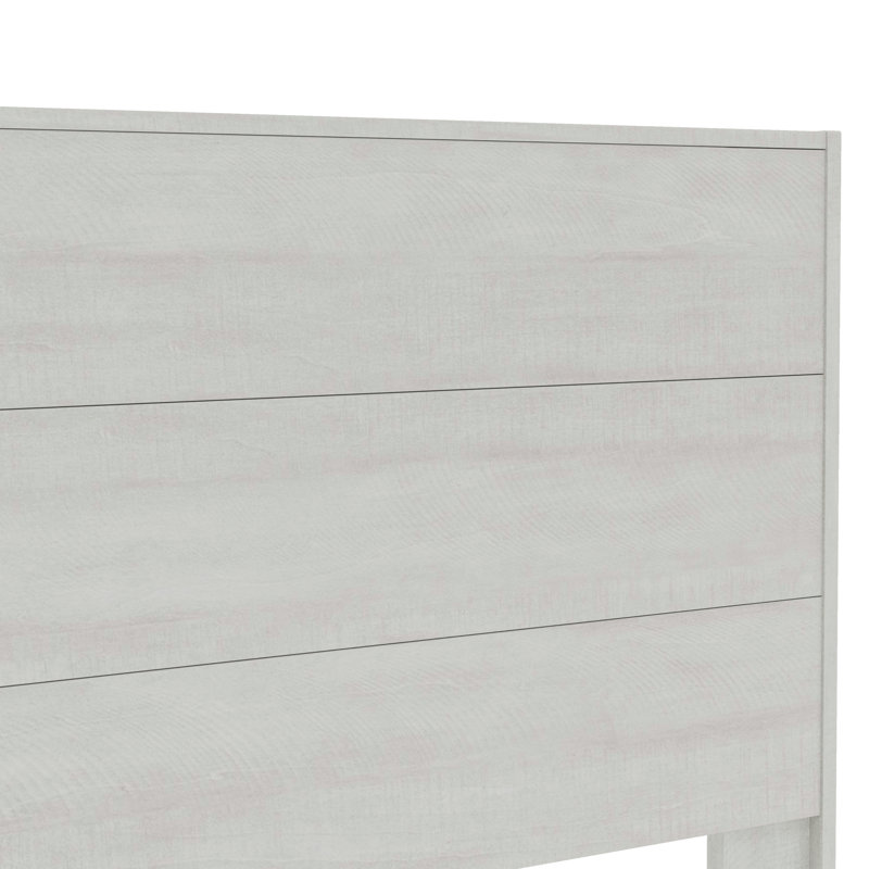 Grande tête de lit double transitionnelle Allyannah, Blanc