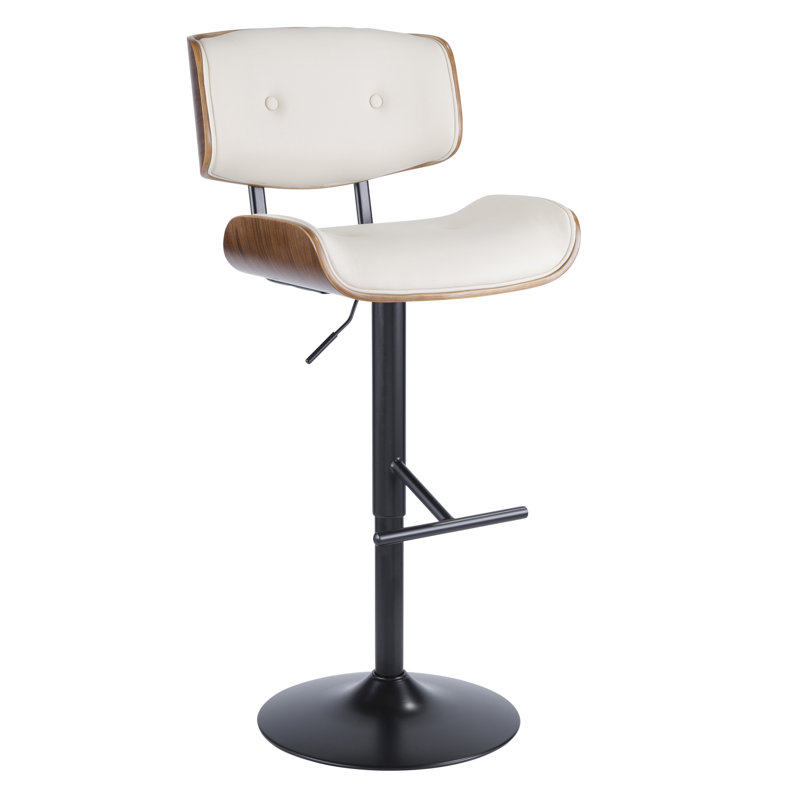 Ensemble de 2 tabourets de bar réglables Betuel, Crème