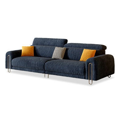 Blue Chenille Modular Sofa cushion couch
