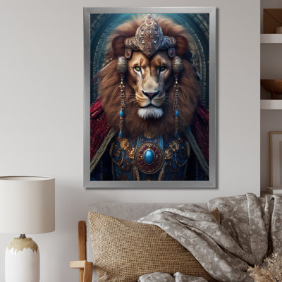 " Majestic Lion Portrait Ancient King "