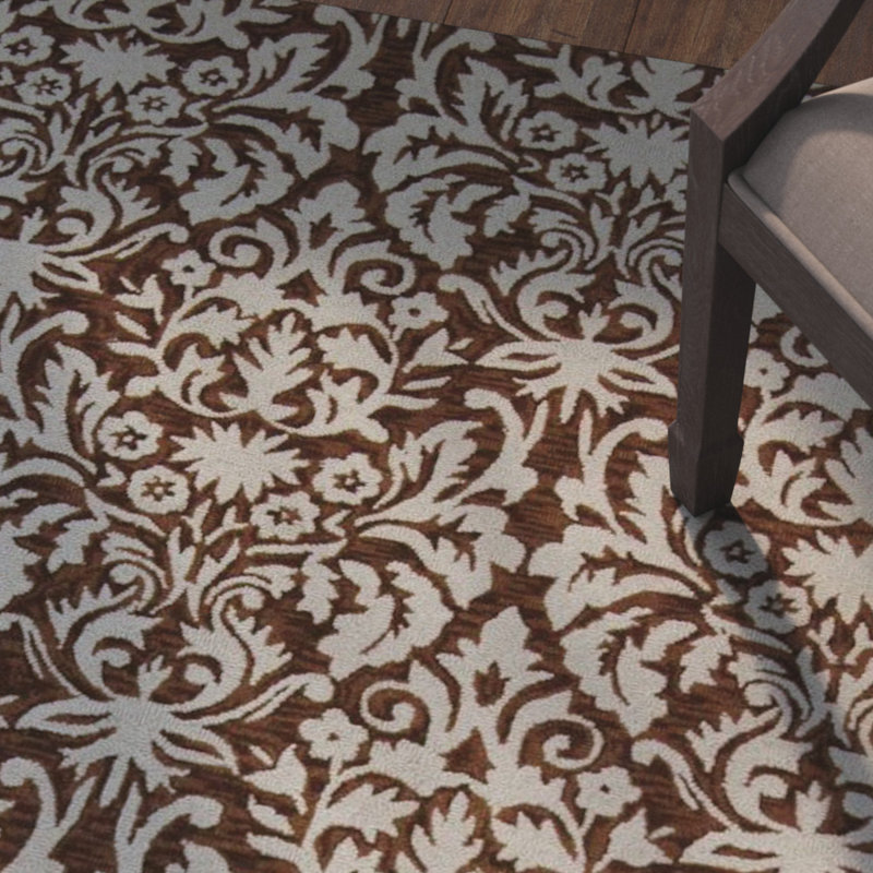 Chelsea Hand Hooked Wool Pile Oriental Rug, Rectangle 5'3" x 8'3"