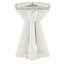 Anika Glass Top Pedestal End Table